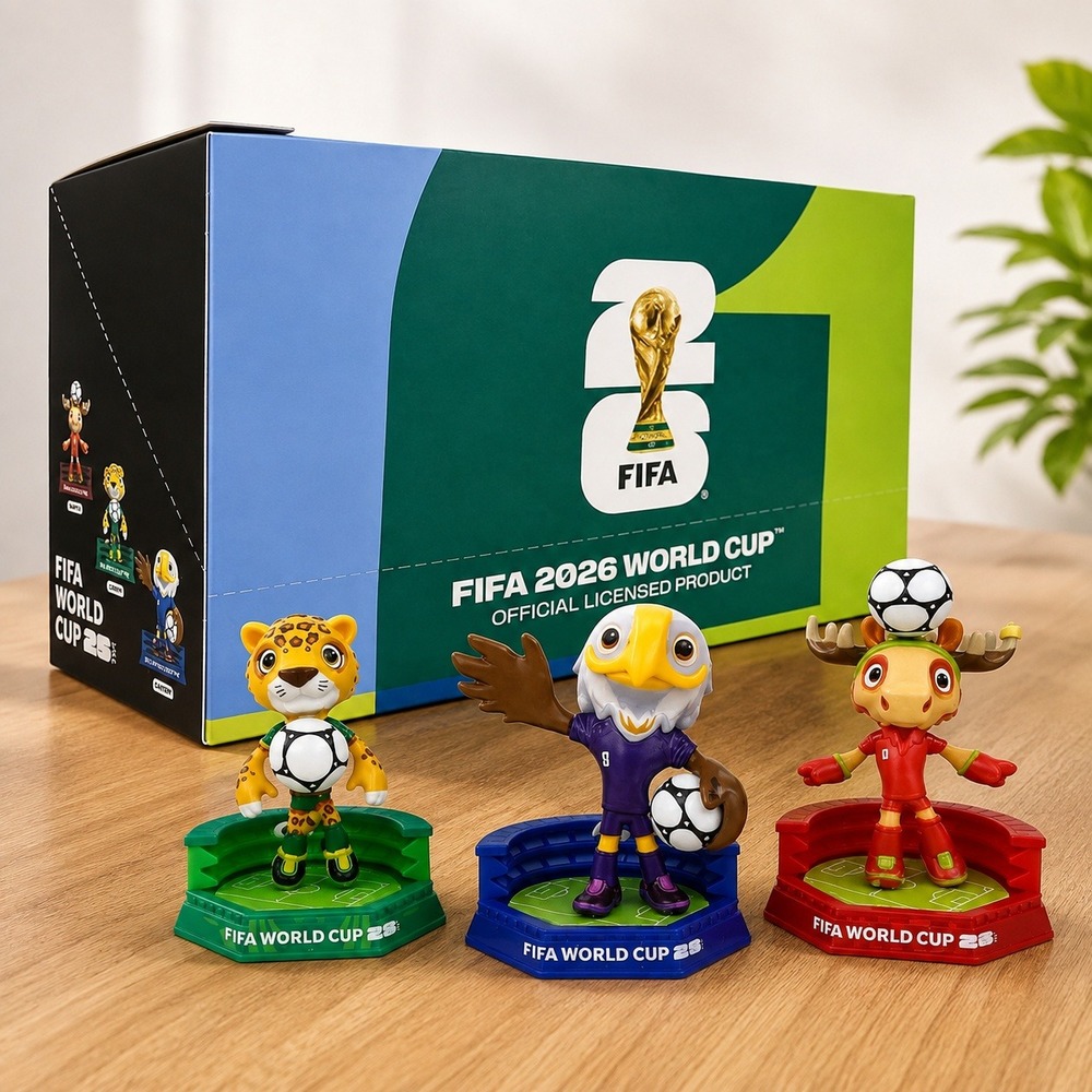 FIFA World Cup 2026 Official Mascot Figurine Set Maple Zayu Clutch New
